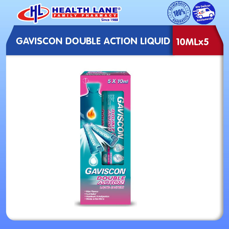 GAVISCON DOUBLE ACTION LIQUID (10MLx5)